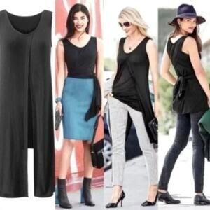 CAbi Women's Beyond The Tee Tunic Sleeveless Black Size M